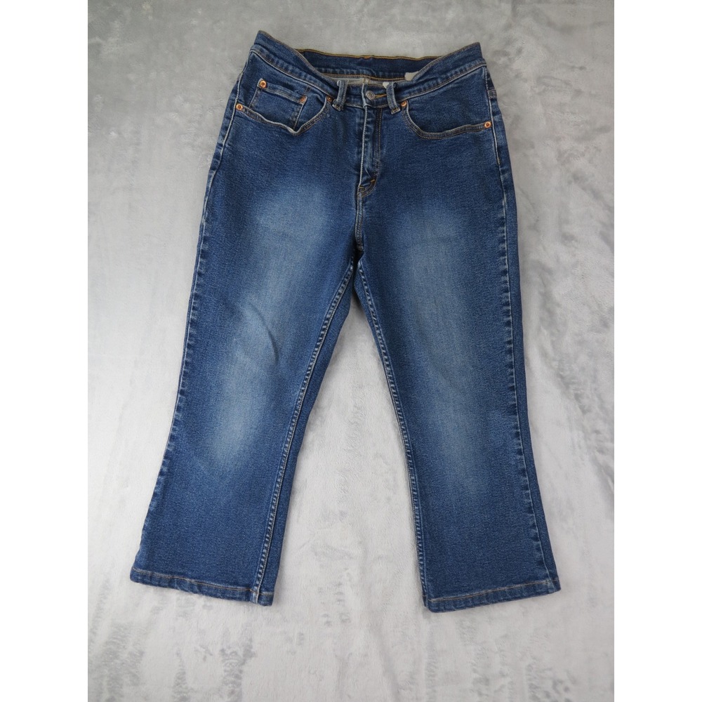 Levi's 517 Flare Jeans Women's 16.5‎ Plus Blue Denim Bootcut Stretch